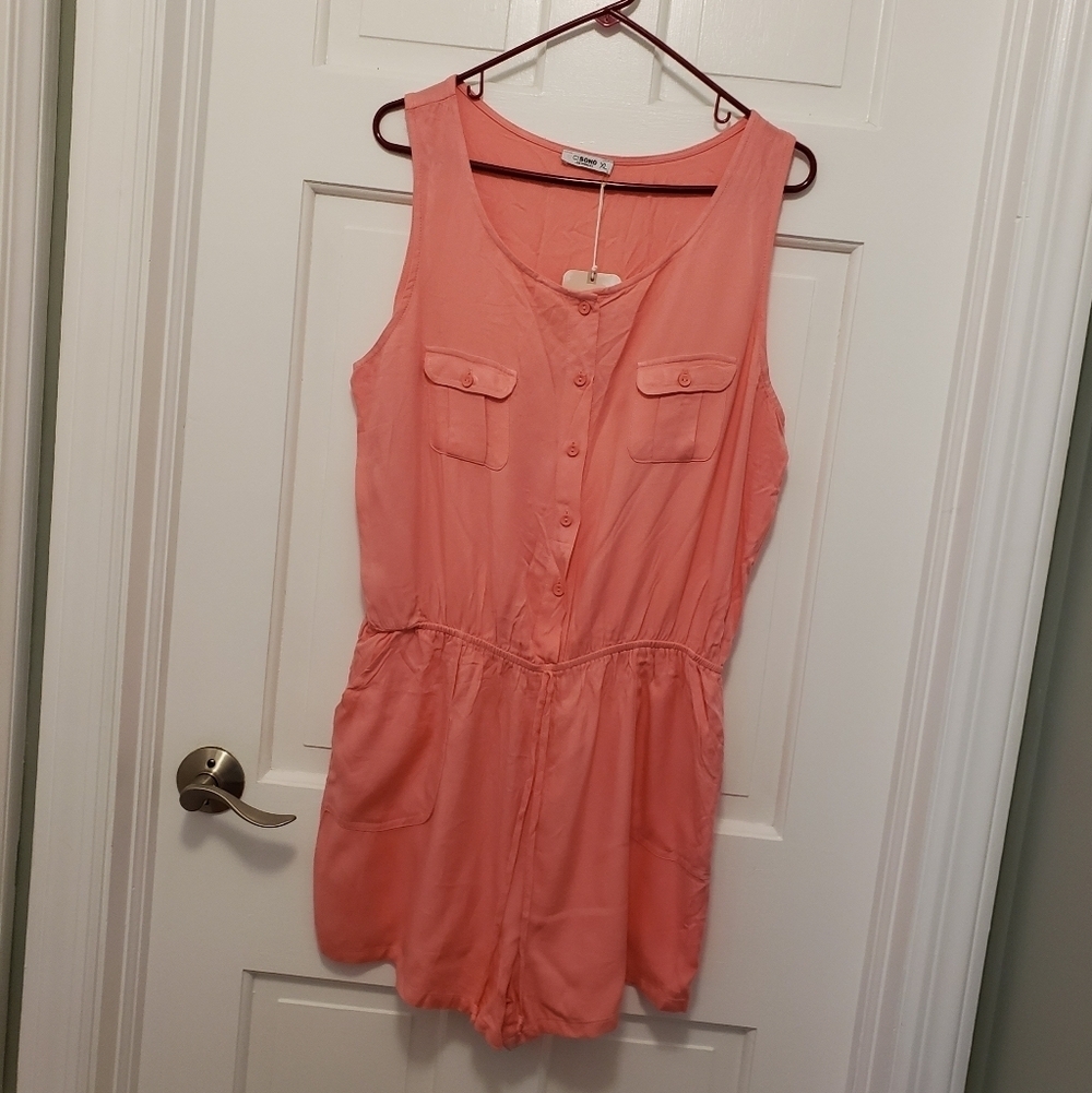 NWT CI SONO Flamingo In Color Sleeveless Romper Size XL, Colorful, Casual Resort